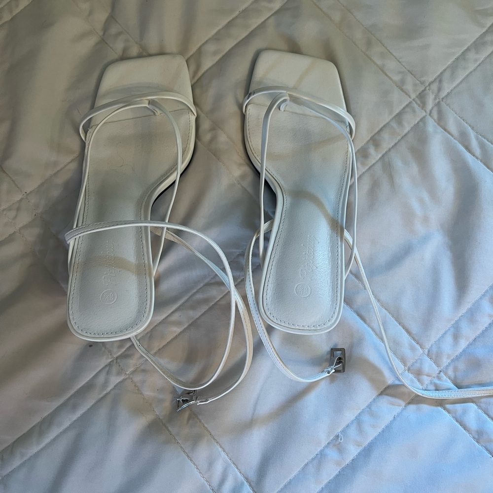 White Kitten Heels
